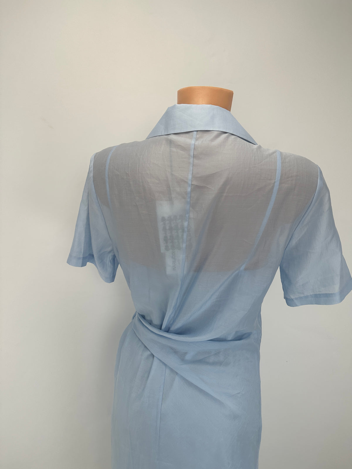 Sheer Wrap Dress - Cashmere Blue - IT 42