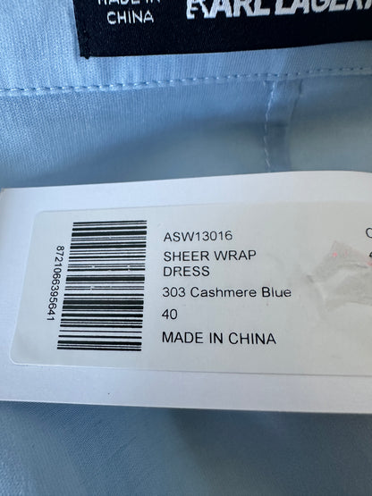 Sheer Wrap Dress - Cashmere Blue - IT 42