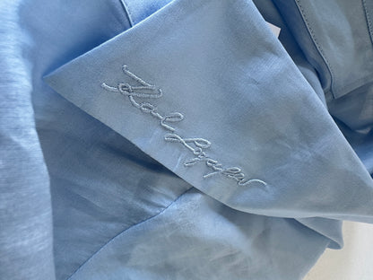 Sheer Wrap Dress - Cashmere Blue - IT 42