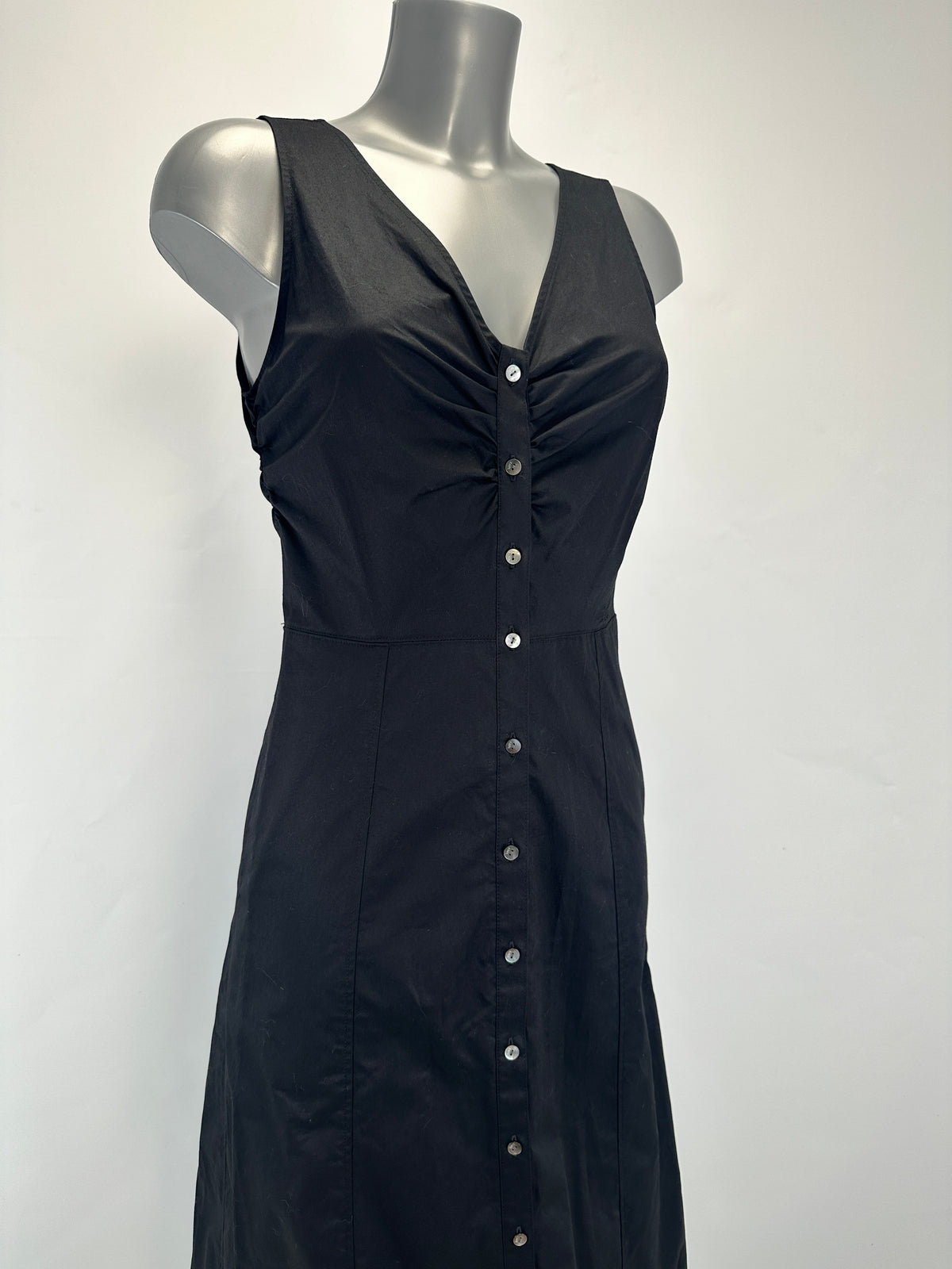 Cotton Day Dress - Black - XS