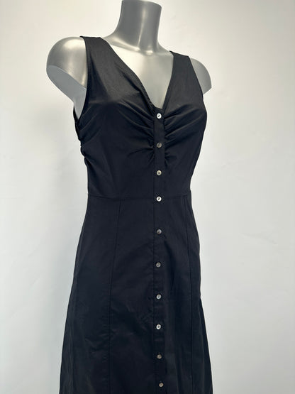 Cotton Day Dress - Black - XS