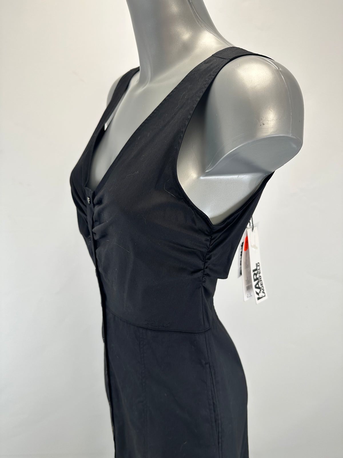 Cotton Day Dress - Black - XS