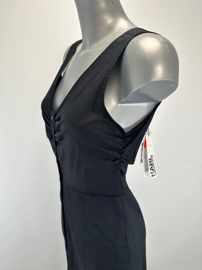 Cotton Day Dress - Black - XS