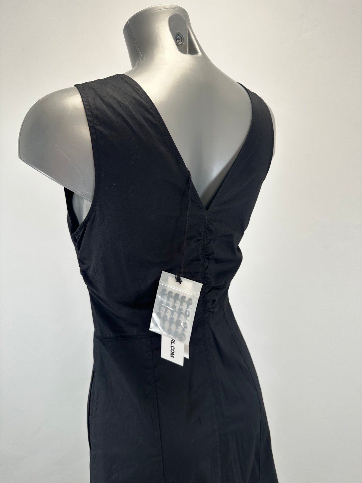 Cotton Day Dress - Black - XS