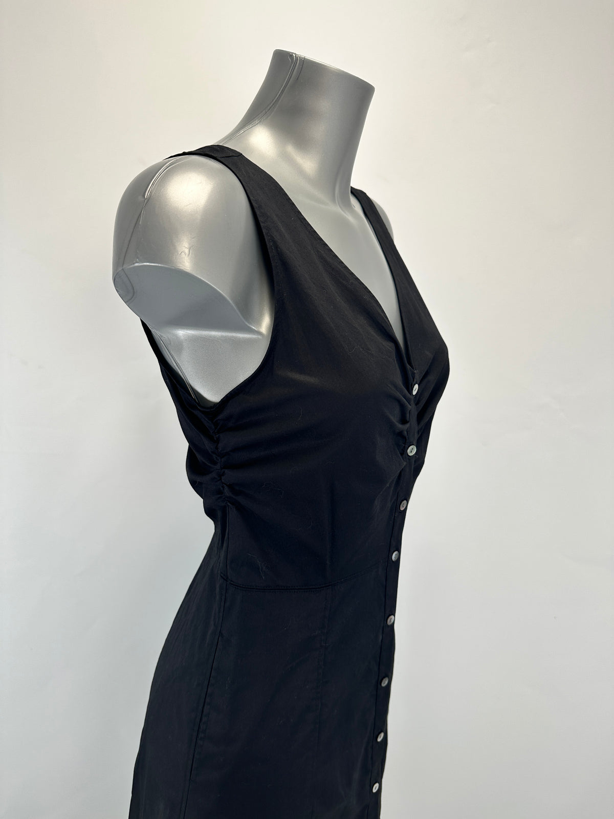 Cotton Day Dress - Black - XS