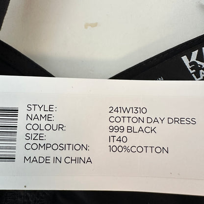 Cotton Day Dress - Black - XS