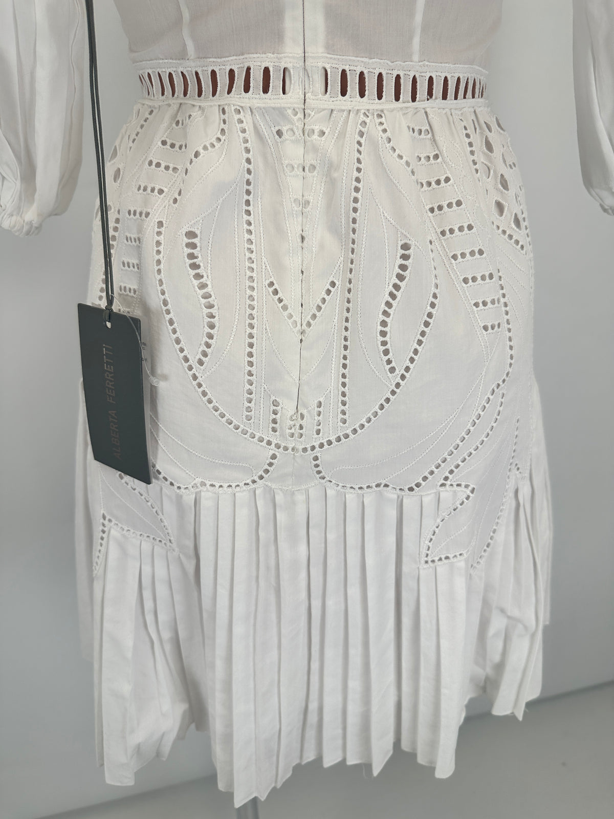 Broderie Anglaise Dress - White - IT 36