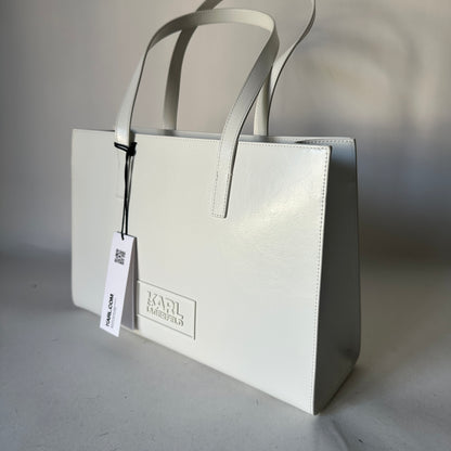 K/STONE Shiny Large Tote - Off White