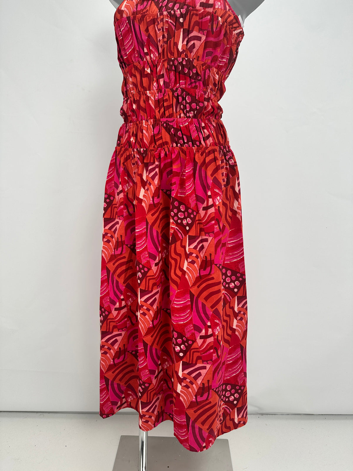 Summer Dress - Print - Red