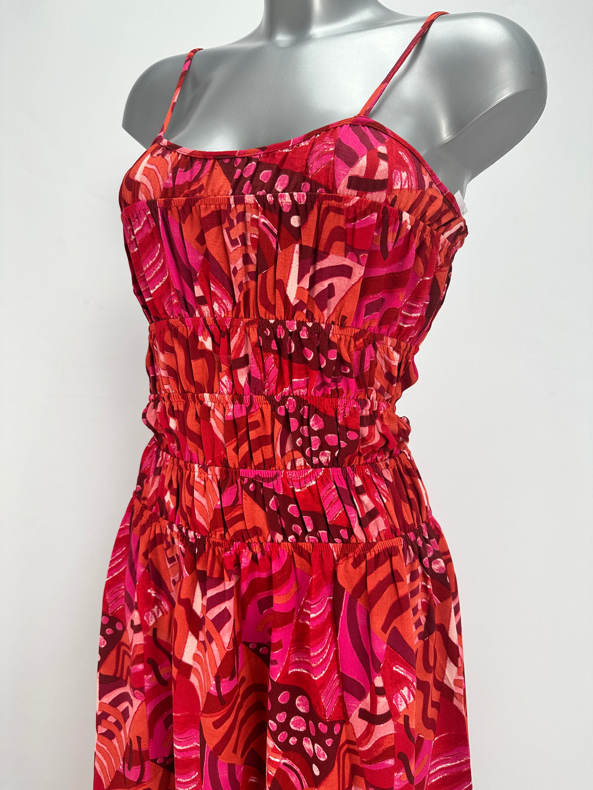 Summer Dress - Print - Red