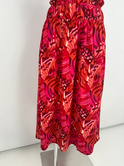 Summer Dress - Print - Red