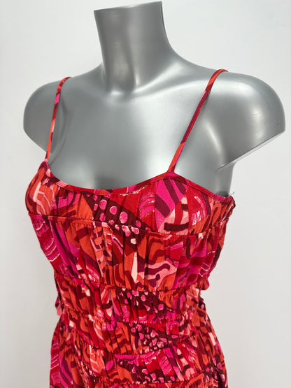 Summer Dress - Print - Red