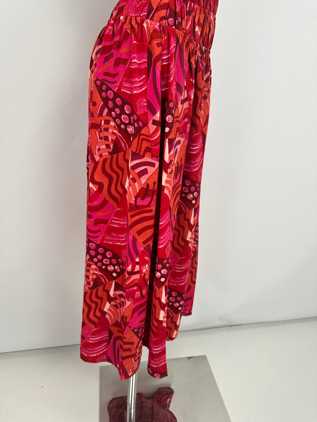 Summer Dress - Print - Red