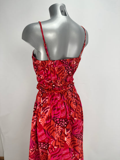 Summer Dress - Print - Red