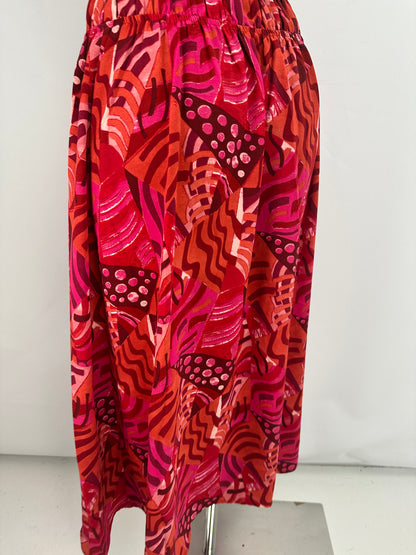 Summer Dress - Print - Red