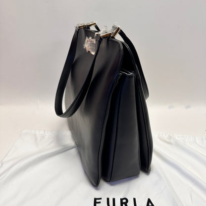 Teija Leather Tote - Black