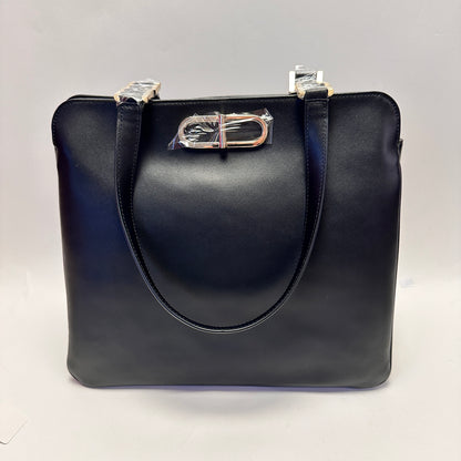 Teija Leather Tote - Black