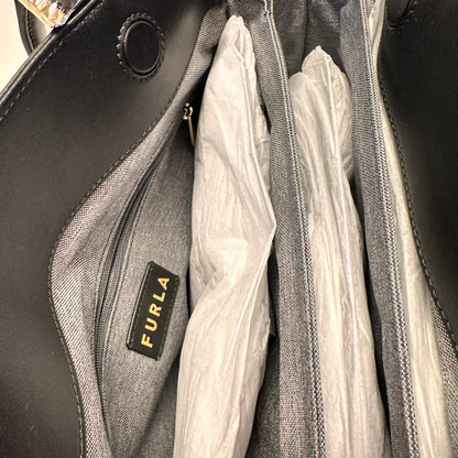 Teija Leather Tote - Black