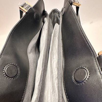 Teija Leather Tote - Black