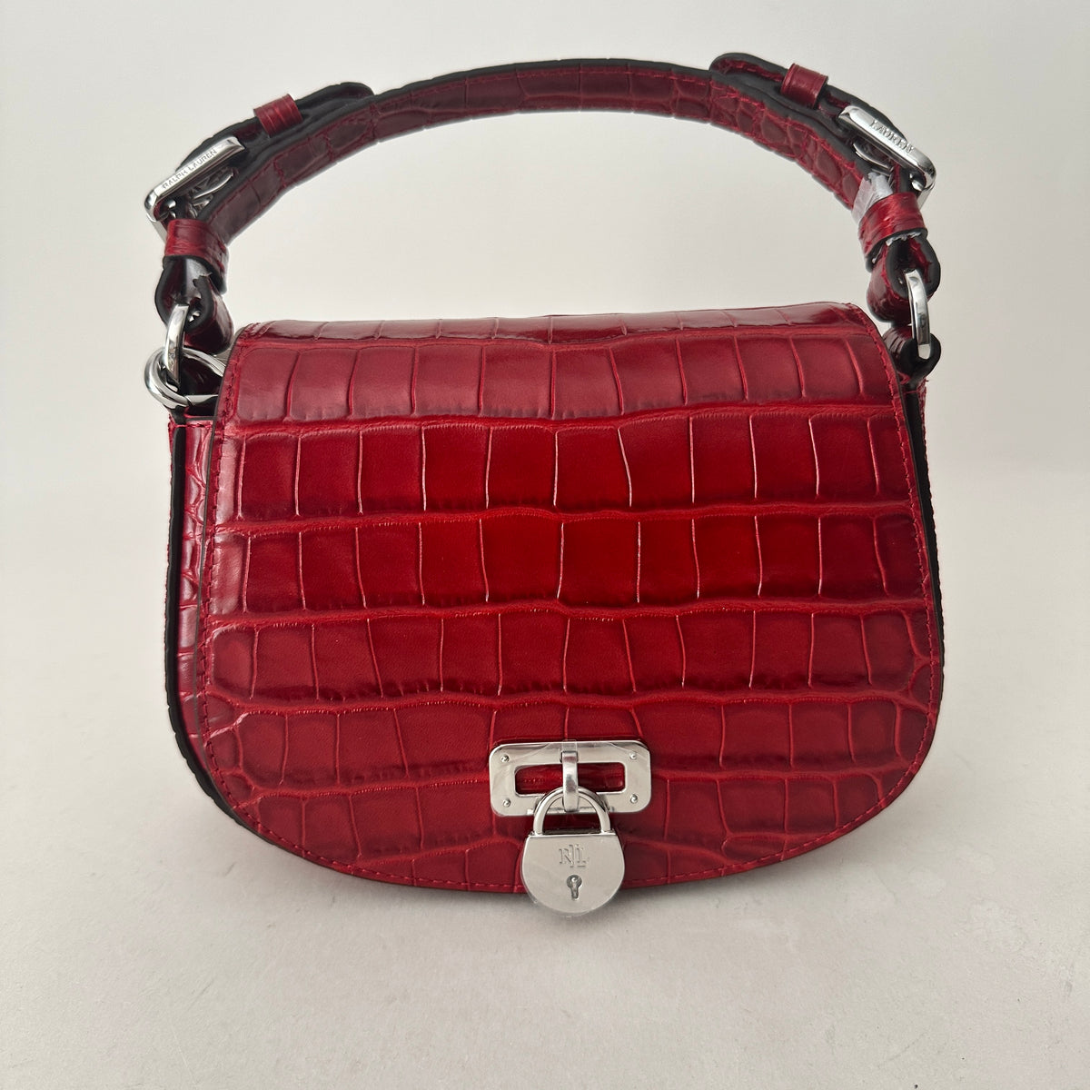 Marcy Croc Crossbody Bag - Red
