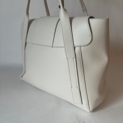 H-Bag Shopping Leather Tote - White