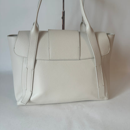 H-Bag Shopping Leather Tote - White