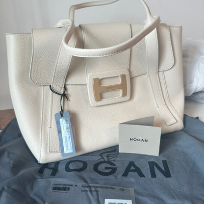 H-Bag Shopping Leather Tote - White