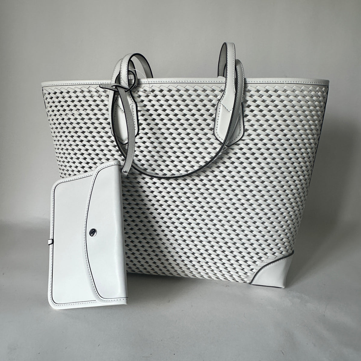 Eva Woven Large Tote - Optic White