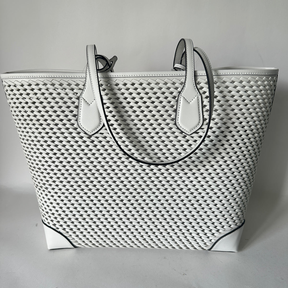 Eva Woven Large Tote - Optic White