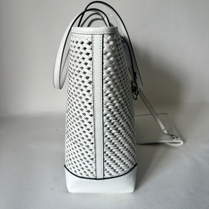 Eva Woven Large Tote - Optic White