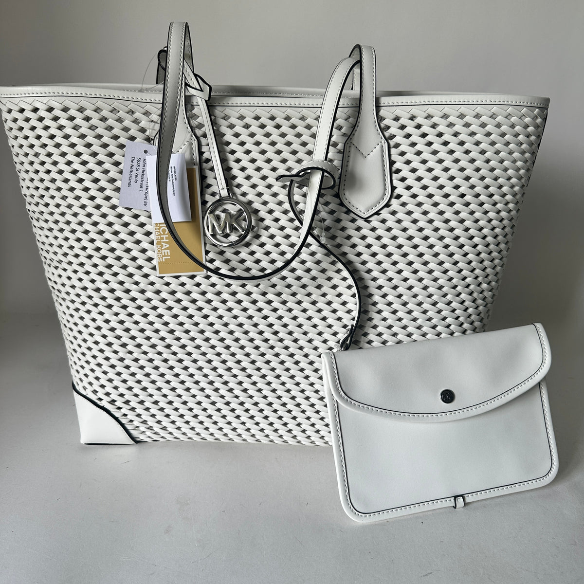 Eva Woven Large Tote - Optic White