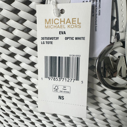Eva Woven Large Tote - Optic White