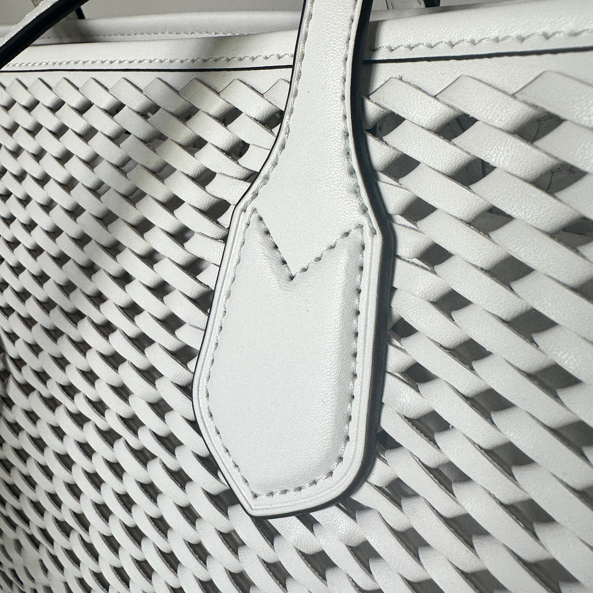 Eva Woven Large Tote - Optic White