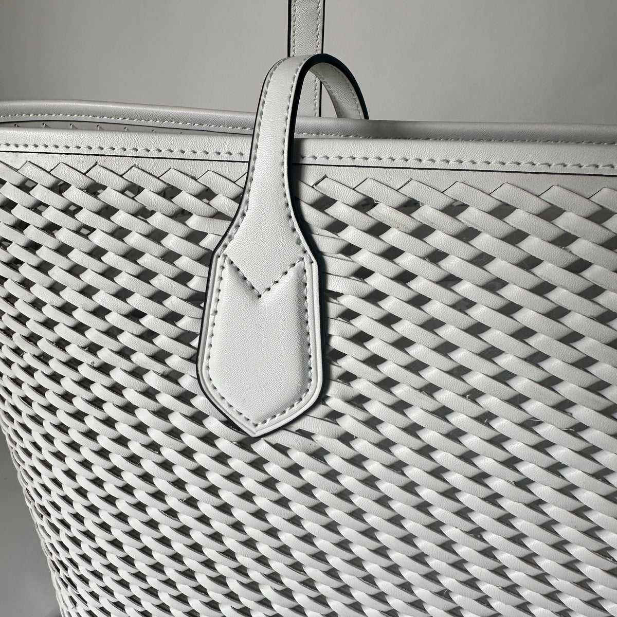 Eva Woven Large Tote - Optic White