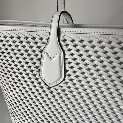Eva Woven Large Tote - Optic White