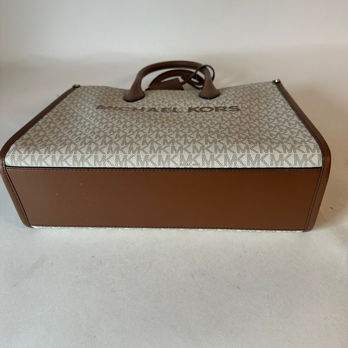 Mirella Medium Monogram Tote - Vanilla/Brown
