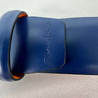 Smooth Leather Belt - Blue
