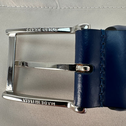 Smooth Leather Belt - Blue