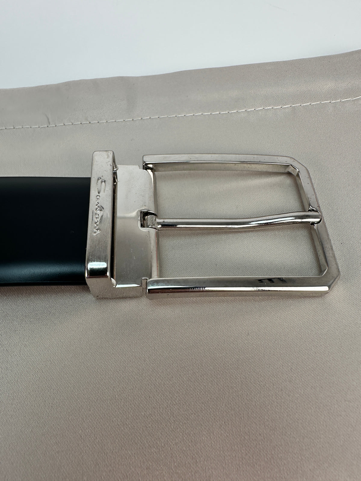 Smooth Leather Belt - Black