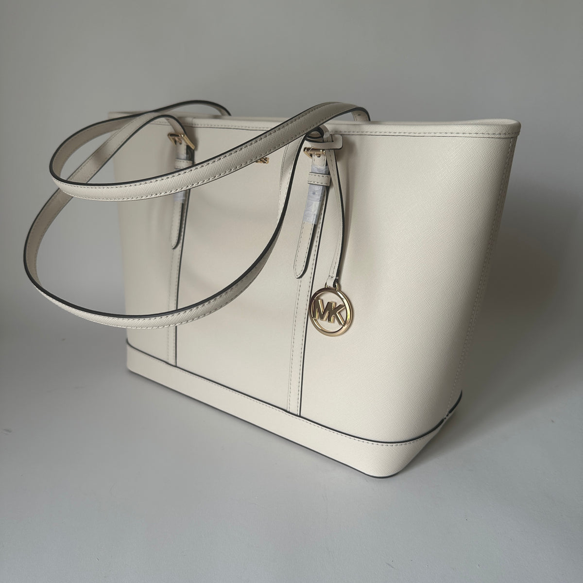 Jet Set Travel Large Shoulder Tote - Light Cream
