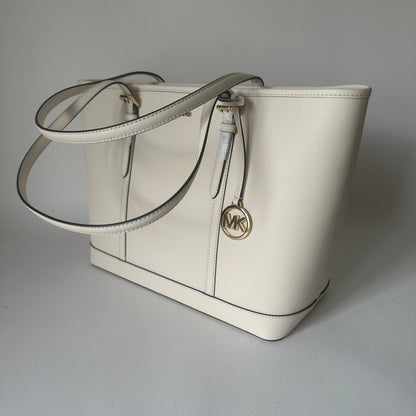 Jet Set Travel Large Shoulder Tote - Light Cream