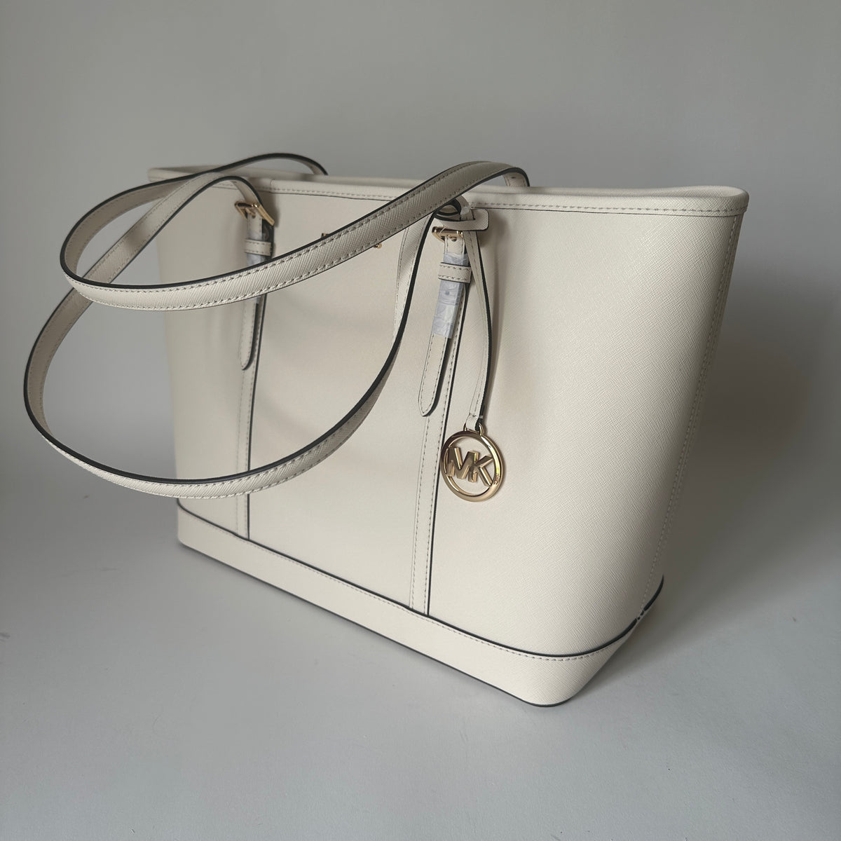 Jet Set Travel Large Shoulder Tote - Light Cream