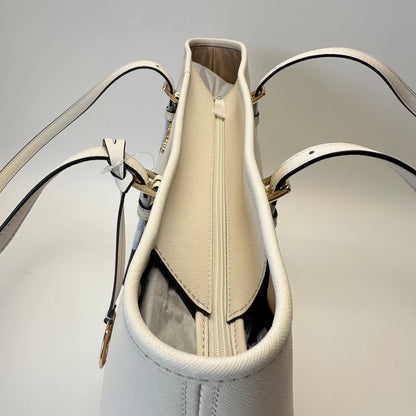 Jet Set Travel Large Shoulder Tote - Light Cream