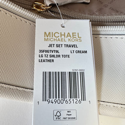 Jet Set Travel Large Shoulder Tote - Light Cream