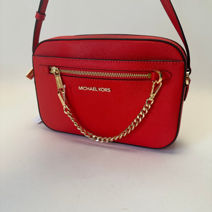 Jet Set Item Large Zip Chain Crossbody - Bright Red