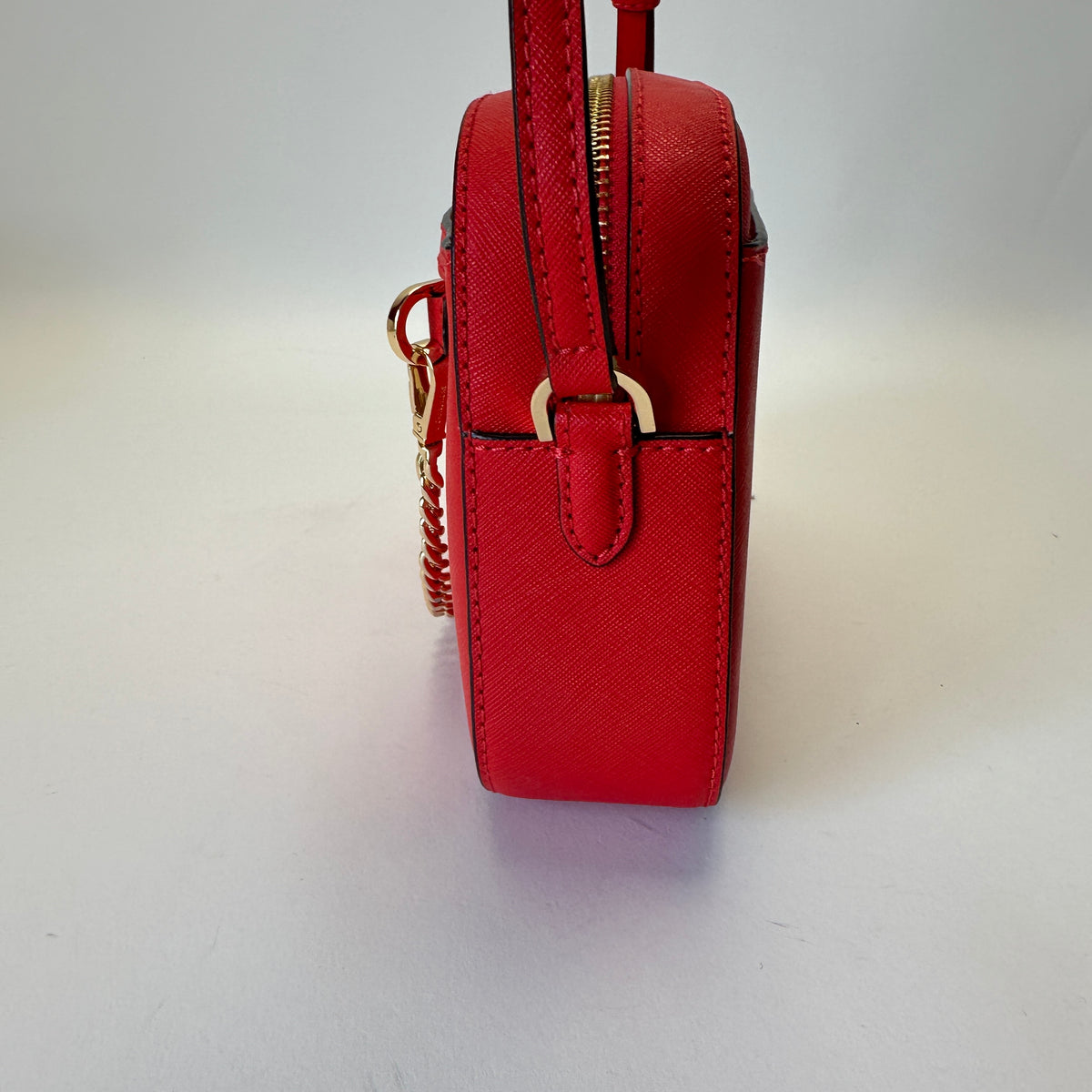 Jet Set Item Large Zip Chain Crossbody - Bright Red