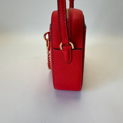 Jet Set Item Large Zip Chain Crossbody - Bright Red