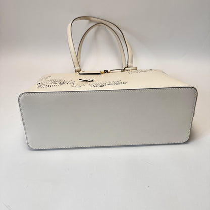 Perforated Perfect Tote Bag white butterfly