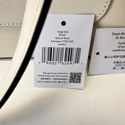 Perforated Perfect Tote Bag white butterfly