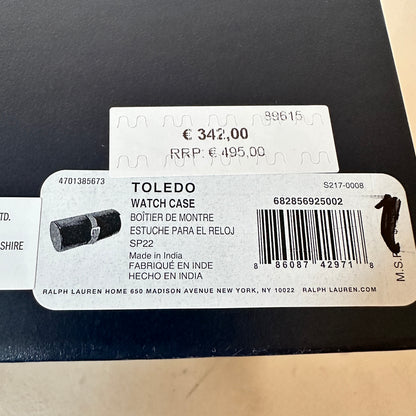 Toledo Watch Roll - Navy Brown